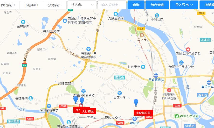 地图上显示客户